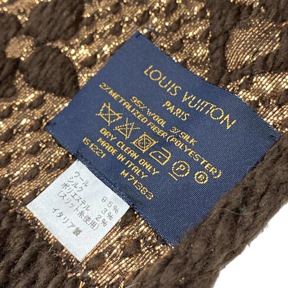 Auth LOUIS VUITTON Eschar Progo Mania Shine M71383 Maroon Others - IS1221 Scarf - Picture 5 of 5